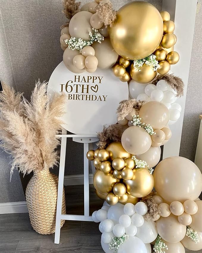 50 Pack Metallic Gold Balloons 12 Inch - Image 6