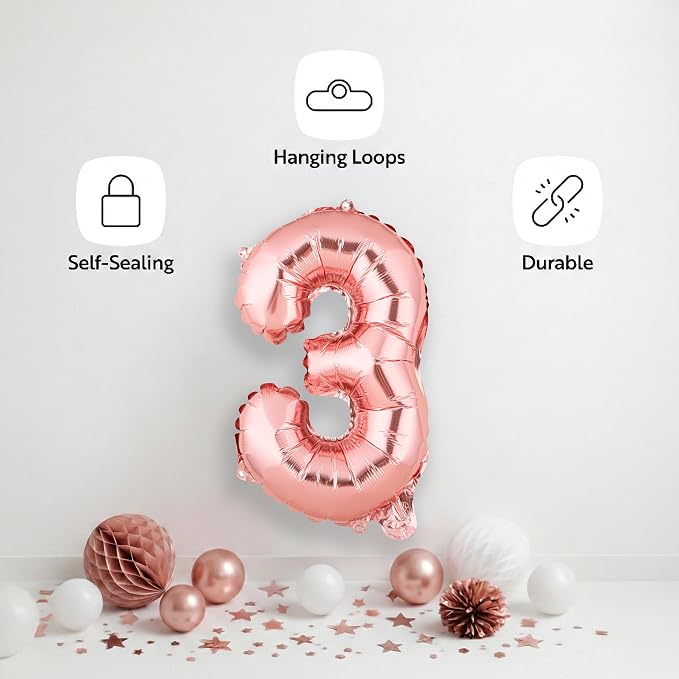 Restaurantware-Balloonify 16 Inch Number Balloon, 1 Digital Party Balloon - Image 4