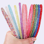 XIMA Crystal Glitter Headbands for Women and Girls, Multi-Color Fashion Hair Accessories, Non-Slip Design Pack of 12