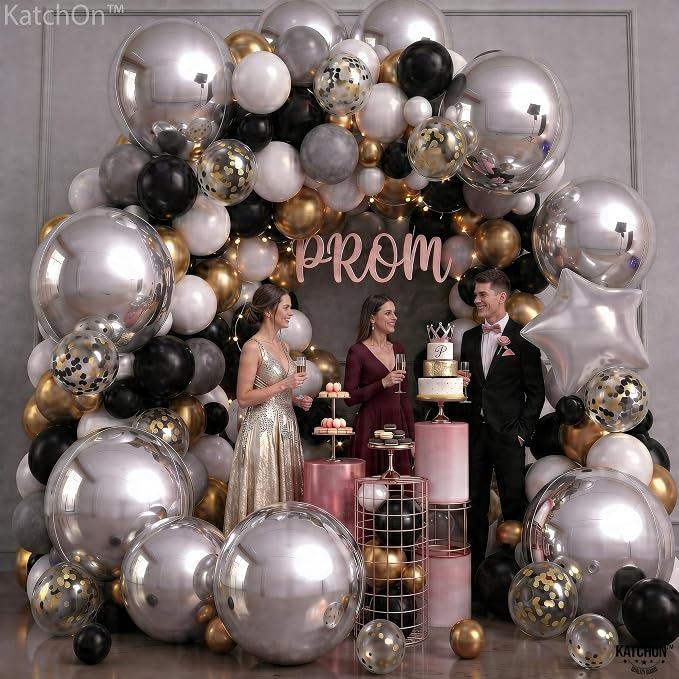 KatchOn Metallic Silver Balloons - Image 8