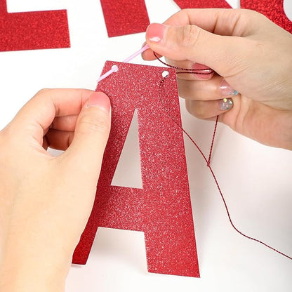 DIY Banner Kit with Letters Glitter Banner Letters Customizable Birthday - Image 3