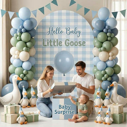 Sage Green Dusty Blue Balloons, 12 Inch Light Green Blue Sand White Latex - Image 8