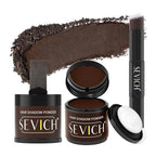 Sevich Hairline Powder 10g 2-Pack with Brush, Instantly Conceals Hair Loss & Thinning, 48H Waterproof Root Touch Up Powder, Natural Hair Shadow Toppers for Women & Men, 2 Box = 5 Boxes,Dark Brown