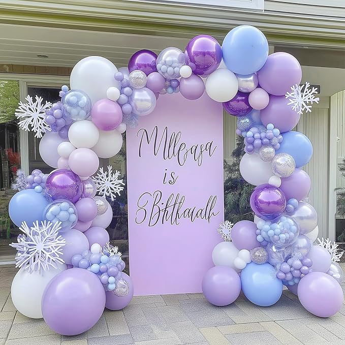 RUBFAC 135pcs Pastel Purple Lavender Balloons Different Sizes 18 12 10 5 Inch - Image 6