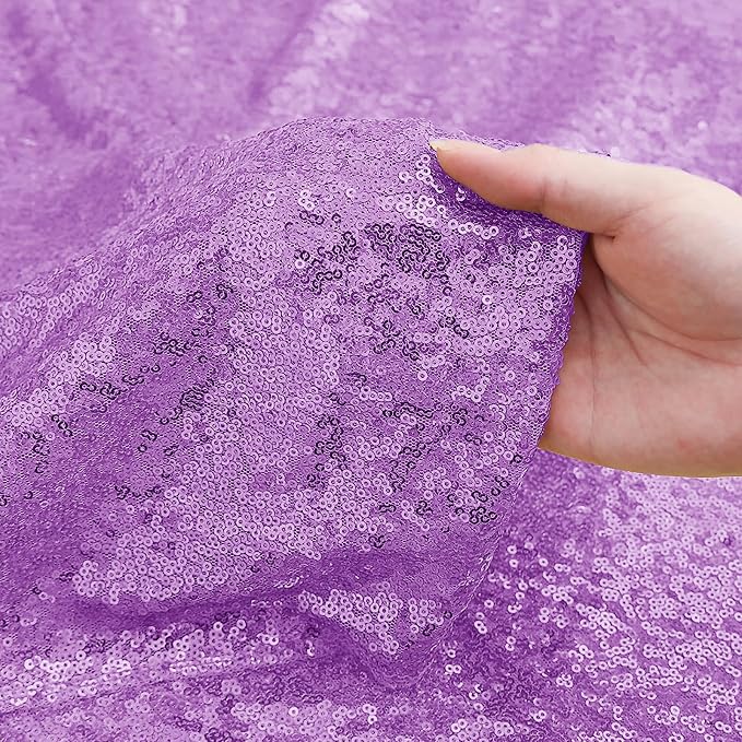 Sugargirl Lavender Purple Sequin Backdrop Curtain 4 Panels 2FTx8FT Glitter - Image 5