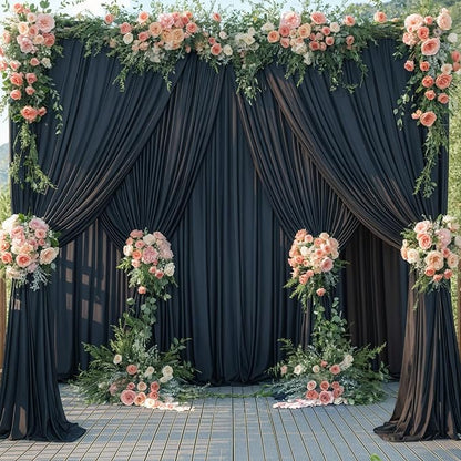 4 Panels Black Backdrop Curtains - Image 3