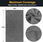Salon Towels 24 Pack, Super Soft Microfiber Gym Towels, Highly Absorbent Hair-Drying Cloth for Gym, Bath, Spa Use and Home Beauty Care - Grey (16x29 inch)