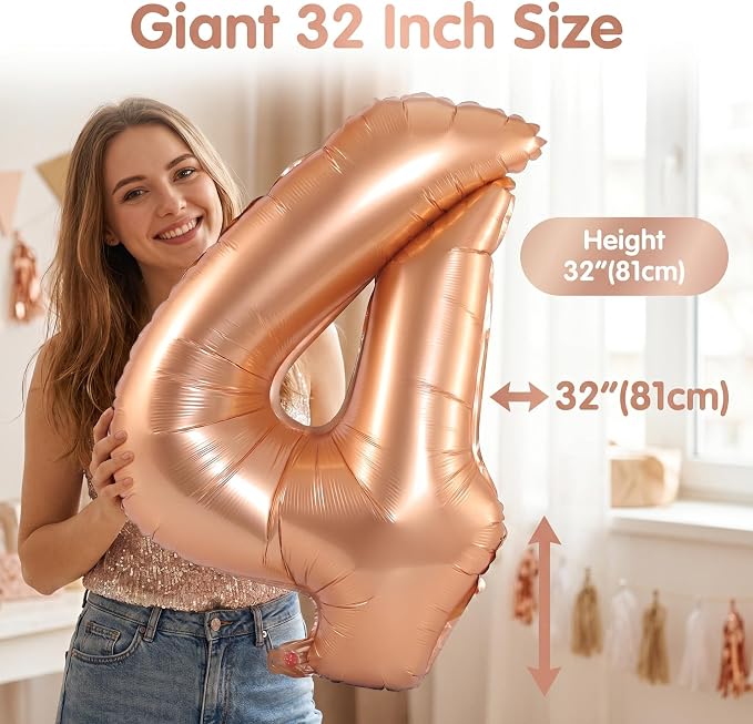 YPSelected 32 Inch Large Foil Helium Number Balloon Birthday Wedding Party 0-9 - Image 5