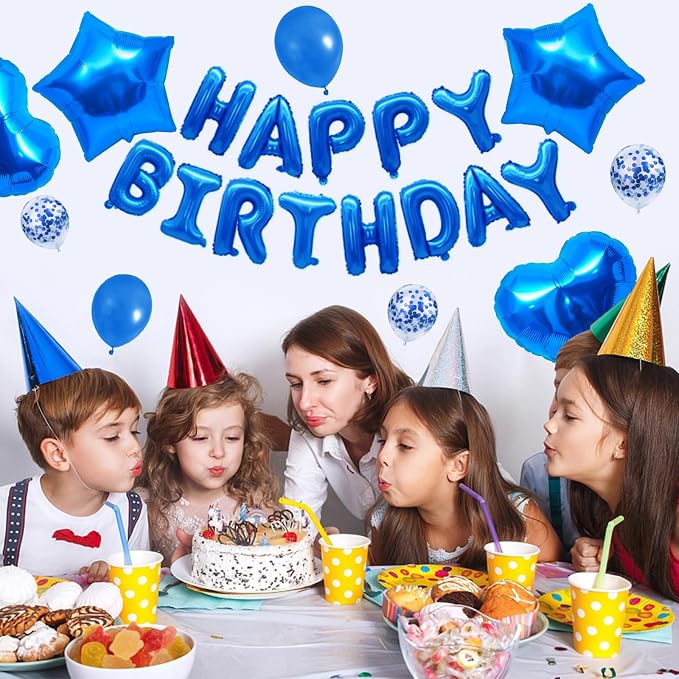 CANREVEL Happy Birthday Banner Decoration + 30pcs Star Balloons, - Image 6