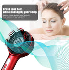 3-in-1 Hair Scalp Massager Comb - Rechargeable Cordless Portable Scalp Care Brush with Essential Oil Applicator, Gentle Scratching & Kneading Massage for Hair & Scalp Nourishment, Fit for Men & Women
