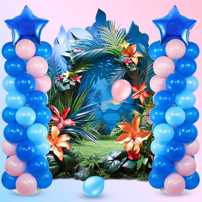 Seematn 2 Sets Pastel Blue and Pink Balloon Column Stand Kit - Image 6