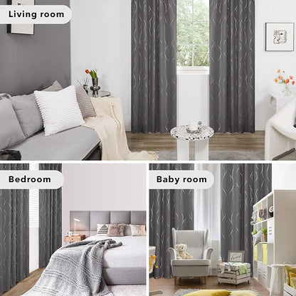 Deconovo Blackout Back Tab Curtains - Image 6