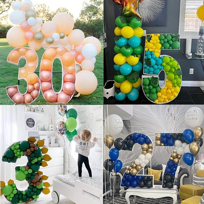 Mosaic Balloon Frame Numbers 7 Pre-Cut Large Foam Board Sign Cut-Out - Image 6
