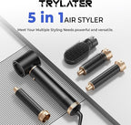 5 in 1 Hair Dryer Brush, Negative Ion Air Styler Wrap Hair Styler Upgrade Blow Dryer Brush Air Curler for Hair, Blowout Brush Set As A Gift for Straight/Curl/Drying/Smoothing