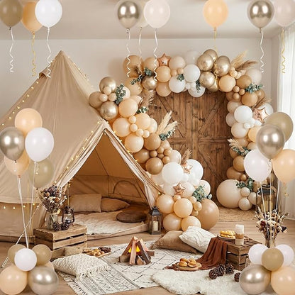 RUBFAC Beige and Champagne Balloons - Image 6