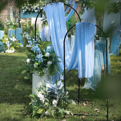 Wedding Arch Draping Fabric Backdrop Drapes 3 Panels, Dusty Blue | 28.7"x20FT - Image 5