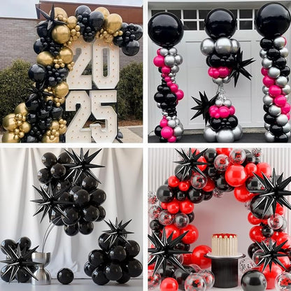 Black Star Balloons, 22/27 Inch Black Star Foil Balloons, Aluminum Foil Balloon - Image 7