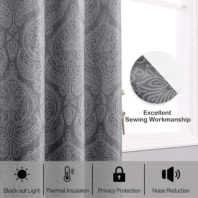 DWCN Extra Long Ombre Blackout Curtains - Image 6