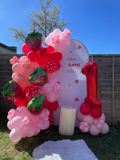 Strawberry Balloons Garland Arch Kit -Berry First Birthday Party Decorations - Image 5