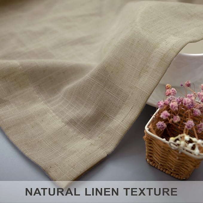102 Inch Long Curtains Semi Sheer Linen Curtains - Image 7