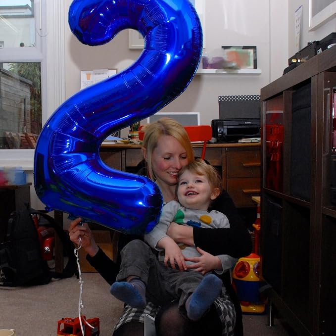 2 Balloon 40 inch Navy Blue Number Balloons - Image 4