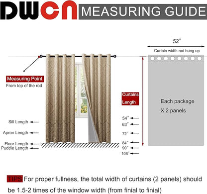 DWCN Taupe Blackout Curtains for Bedroom 54 Inch Long - Image 7