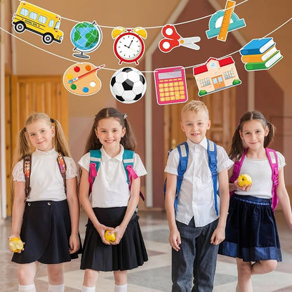 Hooqict Back to School Banner Decorations Welcome Back Party Banner - Image 4