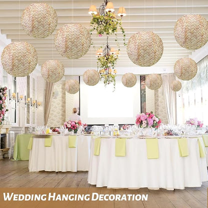 12 Pcs 10 Inch Hanging Paper Lanterns Party Decorations Pastel Classroom Decor - Image 6