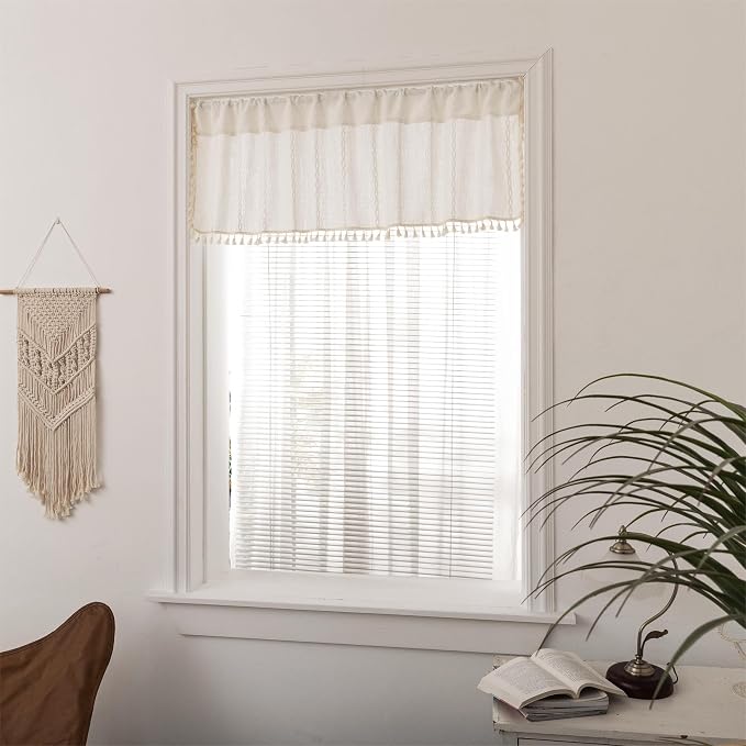 Sutuo Home Boho Valance Curtains 18 inches - Image 2