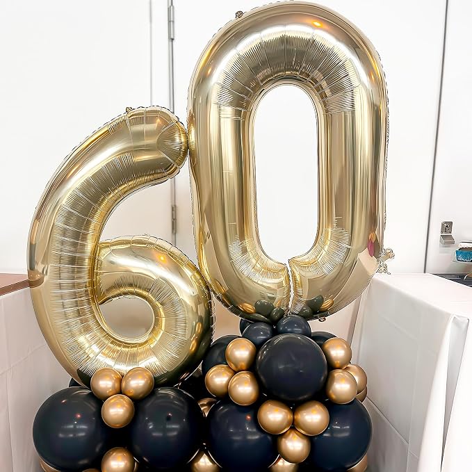 Champagne Gold 13 Balloon, 40 Inch Light Gold Number 13 Balloon Big Foil Mylar - Image 7