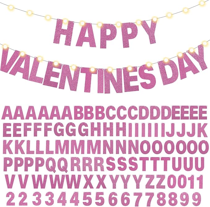 TaoBary 112 Pcs DIY Letter Kit Glitter Customizable Banner Letters Include 107 - Image 9
