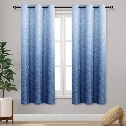 DWCN Blue Ombre Curtains for Bedroom by DWCN