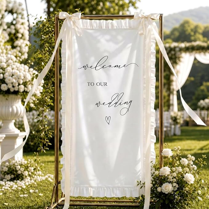 150x60cm Large Wedding Welcome Banner Sign by MiMaikNeonSign