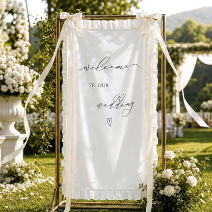 150x60cm Large Wedding Welcome Banner Sign by MiMaikNeonSign