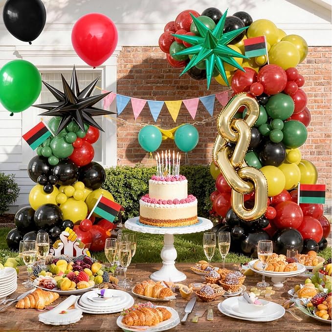Juneteenth Balloon Garland Arch Kit, Happy Juneteenth Day Balloons - Image 3