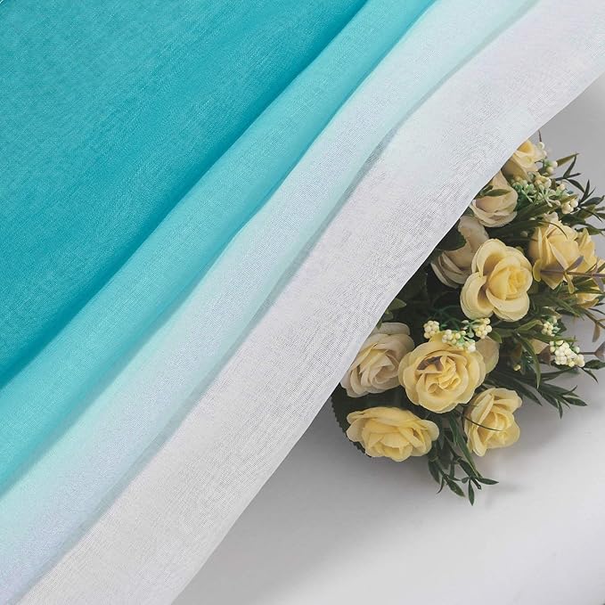 DWCN Ombre Faux Linen Sheer Curtains - Image 4