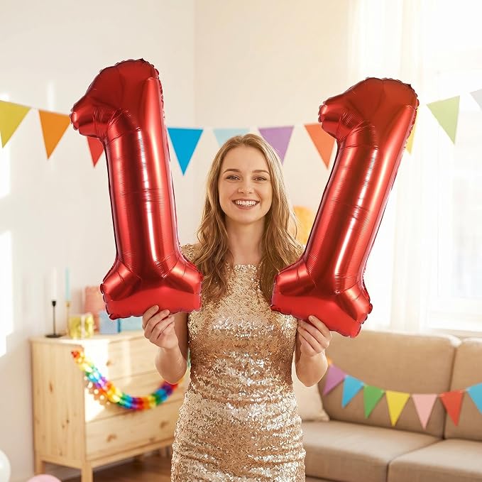YPSelected 32 Inch Large Foil Helium Number Balloon Birthday Wedding Party 0-9 - Image 2