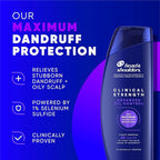 Head & Shoulders Anti-Dandruff Shampoo, Clinical Strength Advanced Oil Control Twin Pack, 1% Selenium Sulfide, Seborrheic Dermatitis Relief, Oily Scalp, 13.5 fl oz Each