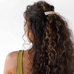 White Hair Barrette for Thin Hair, Classic Rectangle French Barrette for Women, Lightweight and Comfortable, Strong Hold, Alba Ivory | France Luxe