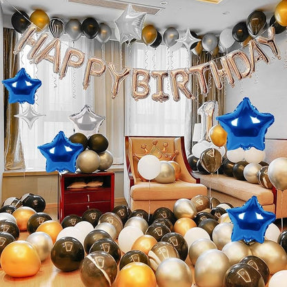 CANREVEL Happy Birthday Banner Decoration + 12Pcs Star Balloon, - Image 5