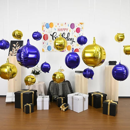 Purple Gold Round Foil Balloons - Image 9
