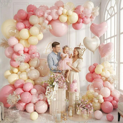 Pink and Yellow Balloon Arch Kit - Image 5