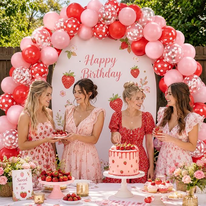Strawberry Theme Balloons - Image 5