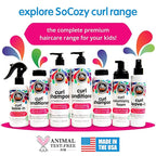 SoCozy Leave In Conditioner Spray (8 Fl Oz, Pack of 2) Detangler for Kids' Curly Hair, Tangle-Free Curls, Gentle & Nourishing with Keratin, Vitamin B5, Olive & Jojoba Oil, Paraben-Free