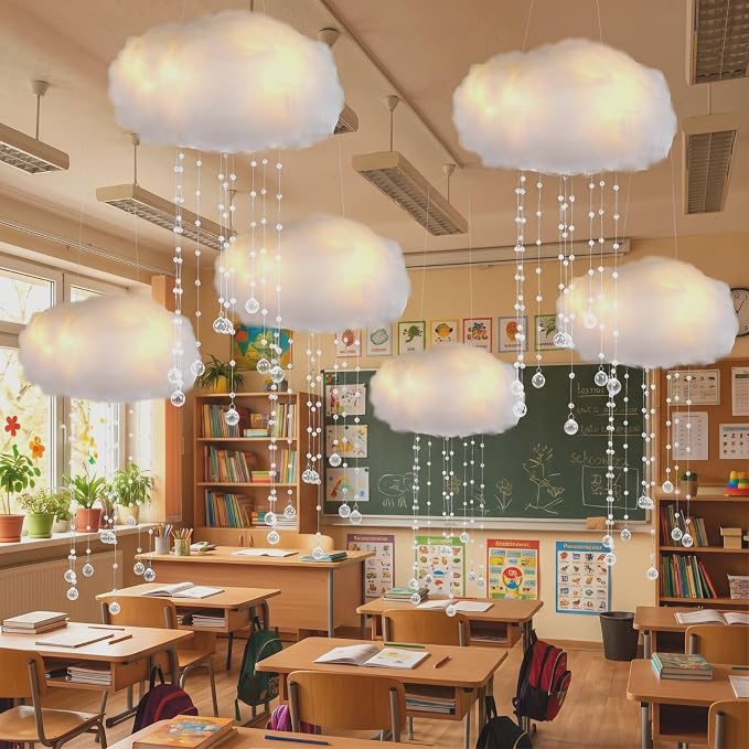 Marsui Artificial Cloud Props LED Hanging Cloud Light String Fake Imitation 3D by Marsui