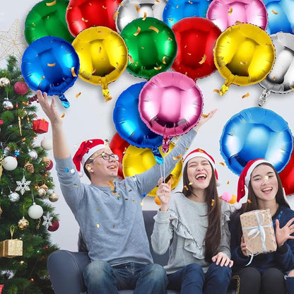 Deekin 100 Pcs 18 Inch Round Foil Balloons Aluminum Foil Helium Balloons Bulk - Image 6