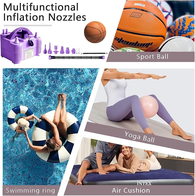 4-in-1 Electric Balloon Pump for All Balloons, Inflatables, and Sports Balls - Image 7