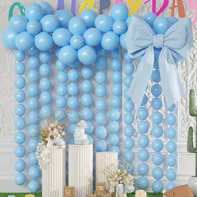 100 Pcs Link Balloon Quick Linking Latex Connected Balloons Linkable by Meanplan