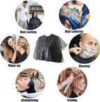 Waterproof unisex-adult Hair Dye Cape,Short Comb-Out Capes for Hair Stylist,Makeup Apron for Hair Color,