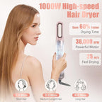 5 in 1 Blow Dryer Brush, Negative Ion Hair Dryer Brush Set Hot Air Brush Auto Air Styler Curling Wrap Air Curler, Detachable Hair Styling Tools for Curling Volumizing Straightening, 3 Temp